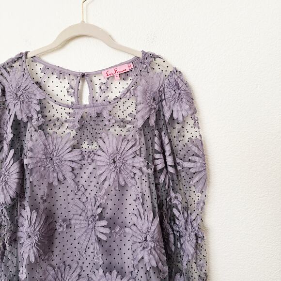 Anthropologie Purple Lace Blouse - Picture 10 of 12